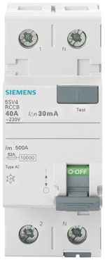 УЗО Siemens 5SV3 1P+N 40A 30мА тип A — Siemens 5SV33146, фото 2
