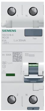 УЗО Siemens 5SV3 1P+N 63A 30мА тип A — Siemens 5SV33166, фото 2