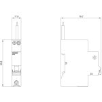 УЗДП с дифавтоматом Siemens 5SV6 1P+N C 25A 30мА тип A 6кА — Siemens 5SV6316-7KP25, фото 4