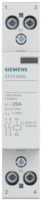 Контактор модульный Siemens 5TT5 20A 2НО катушка 230В AC — Siemens 5TT5800-0, фото 2