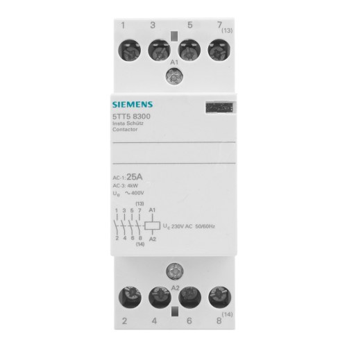Контактор модульный Siemens 5TT5 25A 4НО катушка 230В AC — Siemens 5TT5830-0