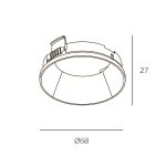 Рамка Симпл 68 круглая RAL 9005 черная TECHNOLIGHT — Technolight 41021-BK, фото 2