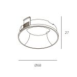 Рамка Лофт 68 круглая RAL 9005 черная TECHNOLIGHT — Technolight 41022-BK, фото 2