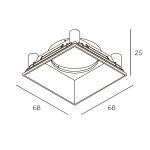 Рамка Фрейм Симпл 68 квадратная RAL 9005 черная TECHNOLIGHT — Technolight 41023-BK, фото 2