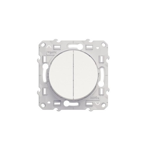S520214 Odace 2-х клавишный переключатель, цвет белый Schneider Electric — Schneider Electric S520214