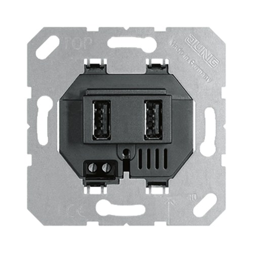 JUNG USB3-2SW — зарядная розетка USB на два порта