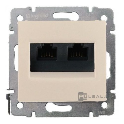 Розетка. Valena Rj45х2 Кат. 6 Сл. Кость Legrand — Legrand 774143