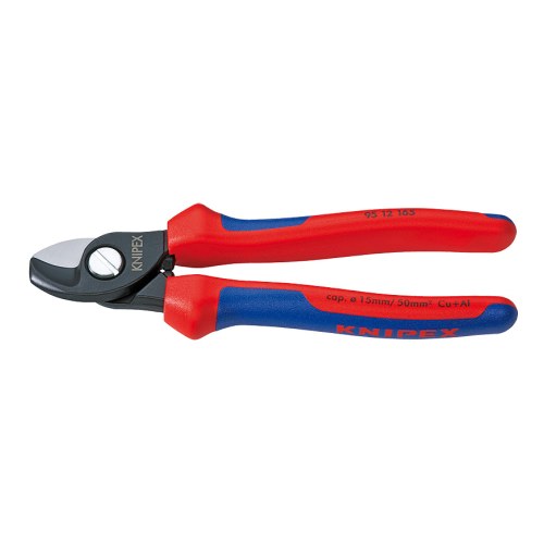 KNIPEX Ножницы для резки кабелей, вороненый инструмент, ручки с двухкомпонентными чехлами — Knipex 95 12 165