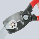 KNIPEX Ножницы для резки кабелей с двойными режущими кромками, вороненый инструмент, ручки с двухкомпонентными чехлами — Knipex 95 12 200, фото 2