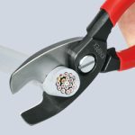 KNIPEX Ножницы для резки кабелей с двойными режущими кромками, вороненый инструмент, ручки с двухкомпонентными чехлами — Knipex 95 12 200, фото 3
