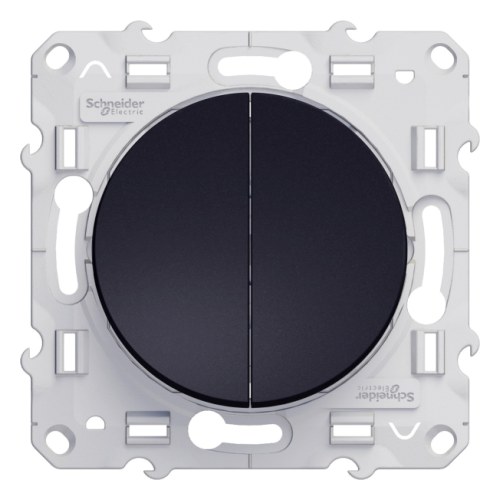 S540214 Odace 2-х клавишный переключатель, цвет антрацит Schneider Electric — Schneider Electric S540214