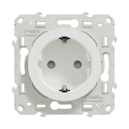 S520057 Розетка Schuko Odace, цвет белый Schneider Electric — Schneider Electric S520057