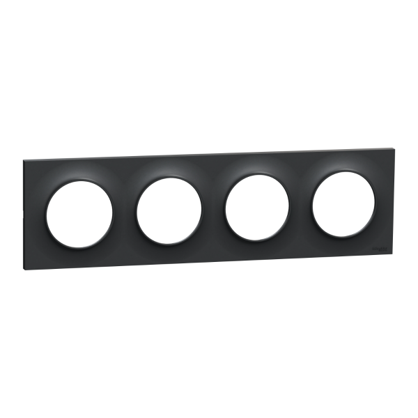 plaque-anthracite-odace-styl-4-postes-horiz-vert-entraxe-71mm-s540708.png S540708 Odace Рамка 4-постовая, цвет антрацит Schneider Electric — Schneider Electric S540708